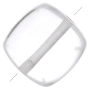 Perle plate carrée 8 mm en pierre gemme - Cristal de roche x1|raw }}