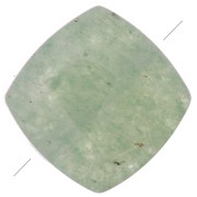 Perle plate carrée 8 mm en pierre gemme - Aventurine x1