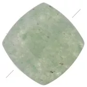 Perle plate carrée 8 mm en pierre gemme - Aventurine x1