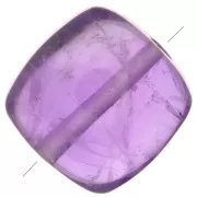 Perle plate carrée 8 mm en pierre gemme - Amethyste x1