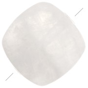 Perle plate carrée 8 mm en pierre gemme - Pierre de lune x1|raw }}