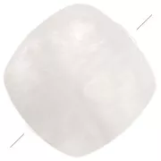 Perle plate carrée 8 mm en pierre gemme - Pierre de lune x1