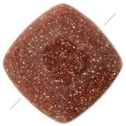 Perle plate carrée 8 mm en Gold Stone - Imitation Pierre de soleil x1|raw }}