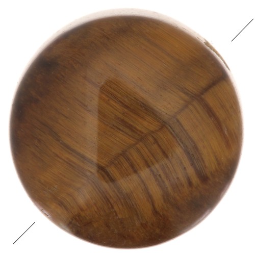 Perle plate ronde - palet - 8 mm en pierre gemme - Oeil de tigre x1