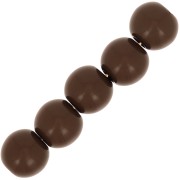 Perles en résine opaques 6 mm Marron x10