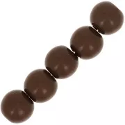Perles en résine opaques 6 mm Marron x10