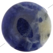 Perle plate ronde - palet - 8 mm en pierre gemme - Sodalite x1|raw }}