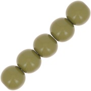 Perles en résine opaques 6 mm Kaki x10|raw }}