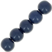 Perles en résine opaques 6 mm Bleu Nuit x10|raw }}