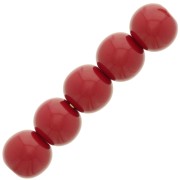 Perles en résine opaques 6 mm Rouge foncé x10|raw }}