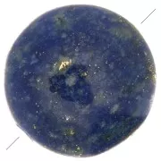Perle plate ronde - palet - 8 mm en pierre gemme - Lapis lazuli x1