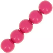 Perles en résine opaques 6 mm Fuchsia x10