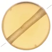 Perle plate ronde - palet - 8 mm en imitation pierre gemme - Hydro Citrine x1