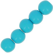 Perles en résine opaques 6 mm Turquoise x10|raw }}