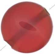 Perle plate ronde - palet - 8 mm en pierre gemme teintée - Onyx Rouge x1