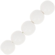 Perles en résine opaques 6 mm Blanc x10
