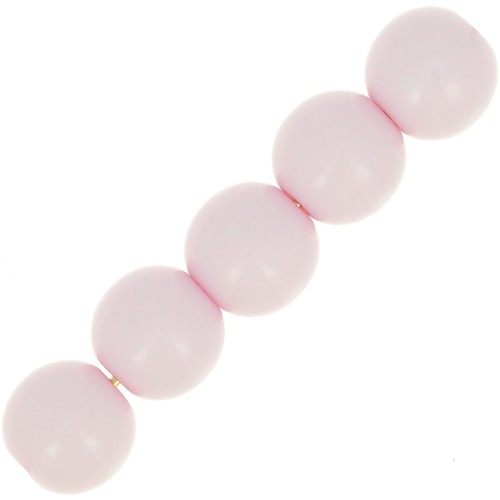 Perles en résine opaques 6 mm Light Rose x10