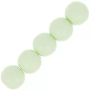Perles en résine opaques 6 mm Mint x10