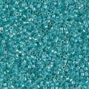 Miyuki Delica 11/0 DB0079 - Turquoise Green Lined Crystal AB x8g
