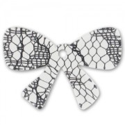 Noeud 19x28 mm dentelle noire x1