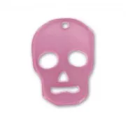 Pendentif Tête de mort 23 mm Rose x1
