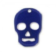 Pendentif Tête de mort 23 mm Dark Indigo x1