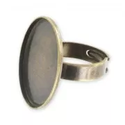 Bague pour cabochon fond plat 25x18 mm bronze x1