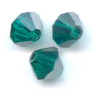 Toupies en cristal PureCrystal 4 mm Emerald Satin x50