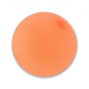Perle ronde Polaris Dépolie 14 mm Orange Fluo x1