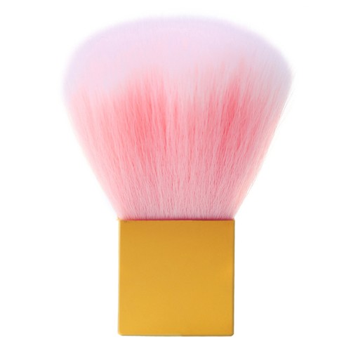 Gros pinceau blush - maquillage - à décorer 81x30 mm - manche carré - Doré x1