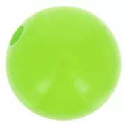 Perle en résine opaque 10 mm Vert Fluo x1