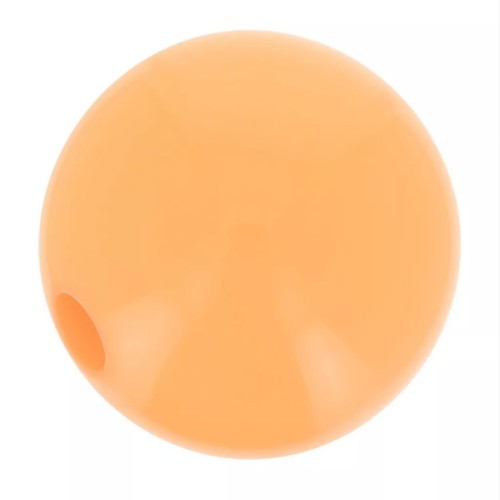 Perle en résine opaque 10 mm Orange Pale x1