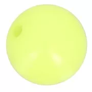 Perle en résine opaque 10 mm Jaune Fluo x1