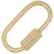 Fermoir ovale à visser 18x9.5 mm - Argent 925 Doré à l'or fin x1|raw }}