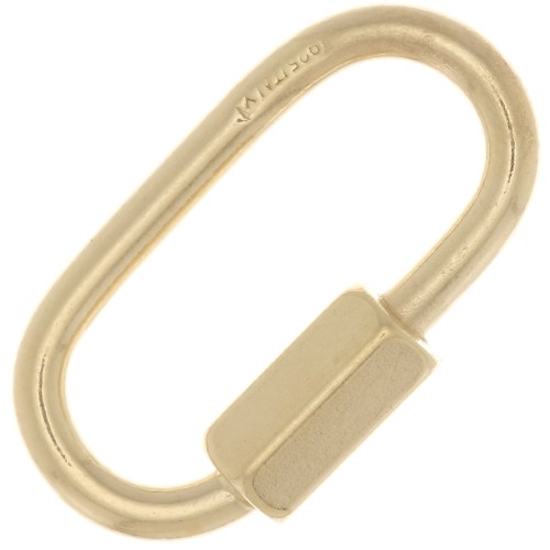 Fermoir ovale à visser 18x9.5 mm - Argent 925 Doré à l'or fin x1