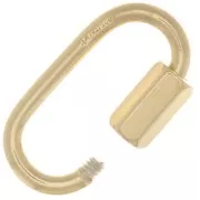 Fermoir ovale à visser 18x9.5 mm - Argent 925 Doré à l'or fin x1