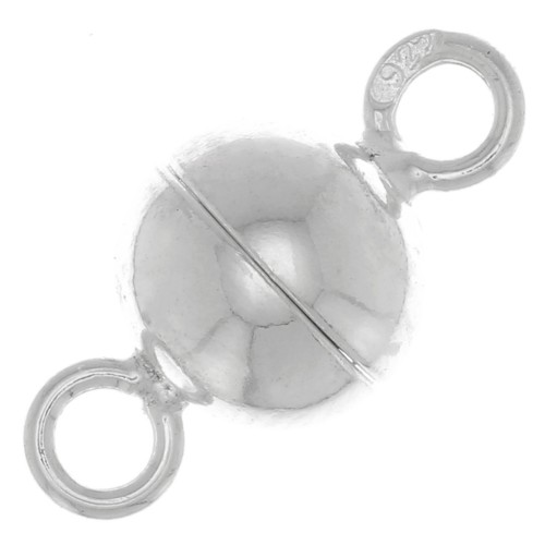 Fermoir boule aimanté 6 mm en Argent 925 x1