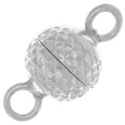Fermoir boule diamantée aimanté 6 mm en Argent 925 x1|raw }}