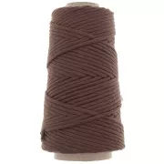 Bobine de cordon en coton pour macramé Cotton Suprême 3XL peigné - Chocolat x75m