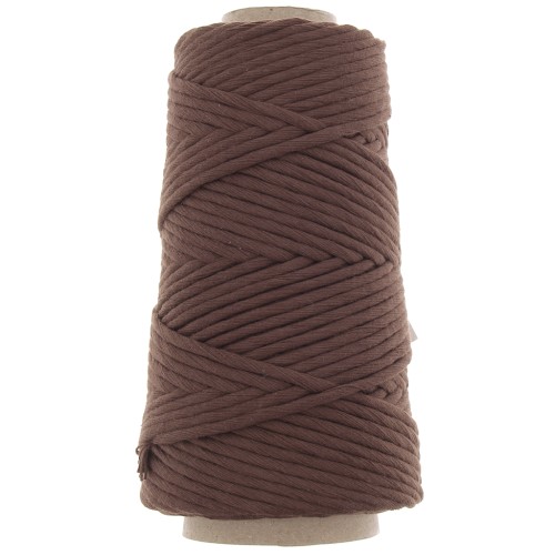 Bobine de cordon en coton pour macramé Cotton Suprême 3XL peigné - Chocolat x75m