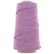 Bobine de cordon en coton pour macramé Cotton Suprême 3XL peigné - Lilas x75m