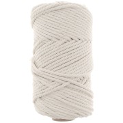 Bobine de cordon en coton pour macramé 3 mm - Ecru x50m|raw }}