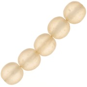 Perles rondes en verre recyclé tchèque 8 mm - Light Orange Mat x20|raw }}