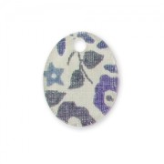 Sequin ovale 15x12 mm Liberty Fairford Bleu x1