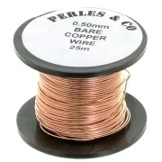 Fil de cuivre 0.50 mm nu x 25 m