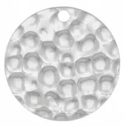 Sequin rond martelé 15 mm en Argent 925 x1