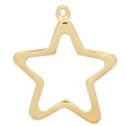 Pendentif étoile pour résine UV & bi-composants 31.5x34 mm - Doré à l'or fin x1|raw }}