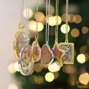 Pendentif rond pour résine UV & bi-composants 24.5x28 mm - Rhodié x1