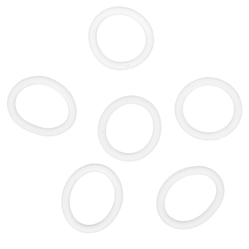 Anneaux en silicone pour attaches lunettes - Blanc x10