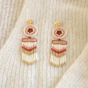 Clous d'oreilles fleur 12x10 mm - avec anneau fermé - Rhodié x2